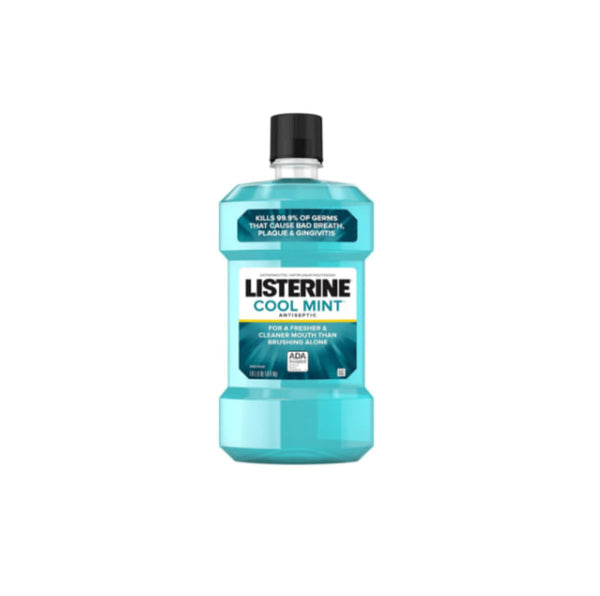 3 Bottles of 1 Liter Cool Mint Listerine Antiseptic Mouthwash