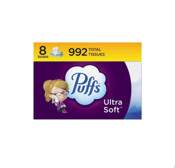 24 Boxes Of Puffs Ultra Soft Non-Lotion Facial Tissue