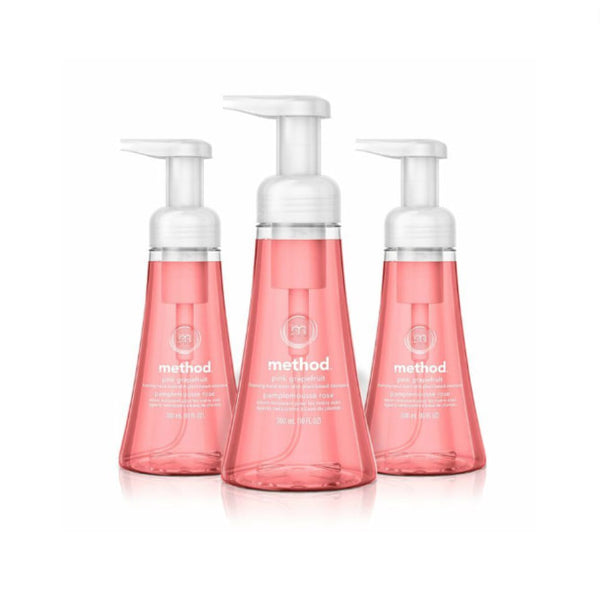 3 Bottles of Method Foaming Hand Soap, Pink Grapefruit