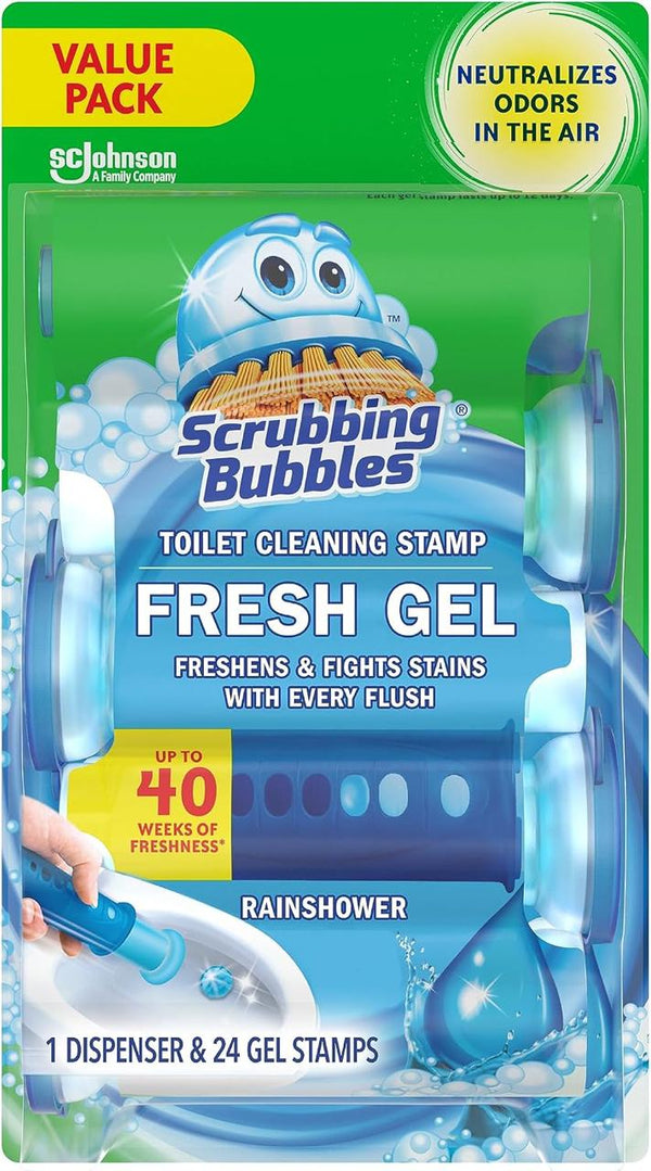 24-Count Scrubbing Bubbles Toilet Bowl Cleaning Stamps with Dispenser