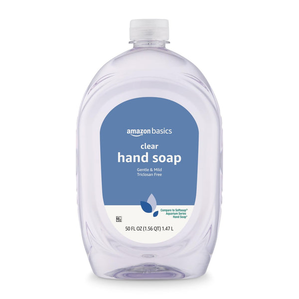 Amazon Basics Gentle & Mild Clear Liquid Hand Soap Refill