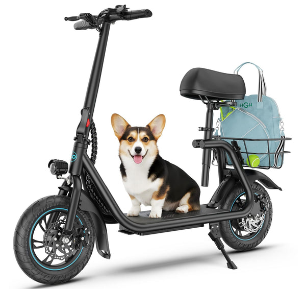 Gyroor 450W Folding Electric Scooter with Seat