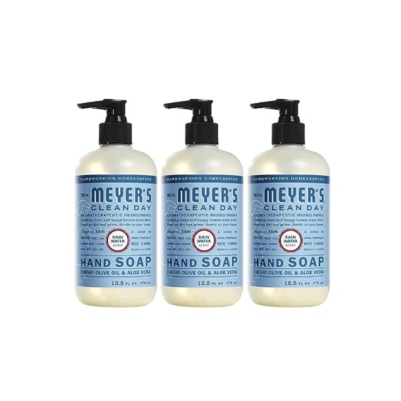 3 Bottles Of Mrs. Meyer’s Rain Water Hand Soap