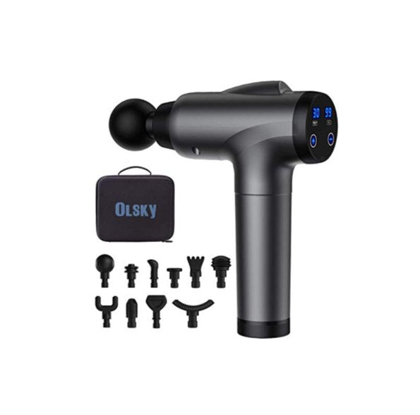 Deep Tissue Handheld Electric Muscle Massage Gun With 10 Attachments