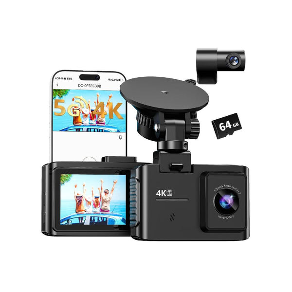 4K Dual Channel Dash Cam with WiFi