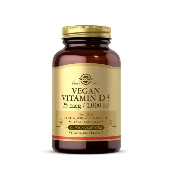 Solgar Vegan Vitamin D3 (Cholecalciferol) 25 mcg (1,000 IU)