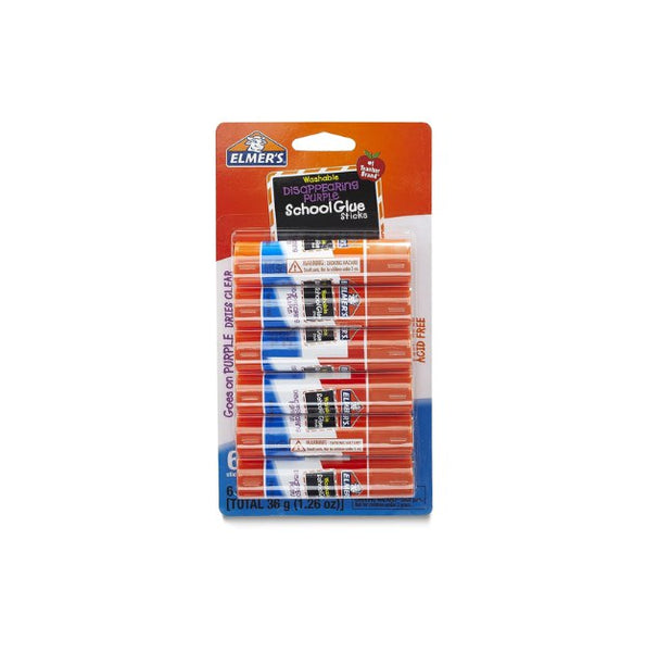 6-Pack Elmer's Disappearing Purple School Glue