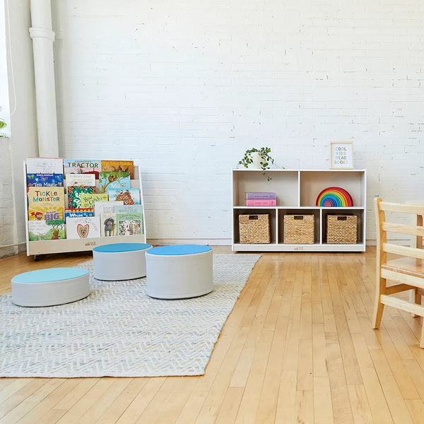 3-Pack ECR4Kids SoftZone Colorful Stump Stool Set