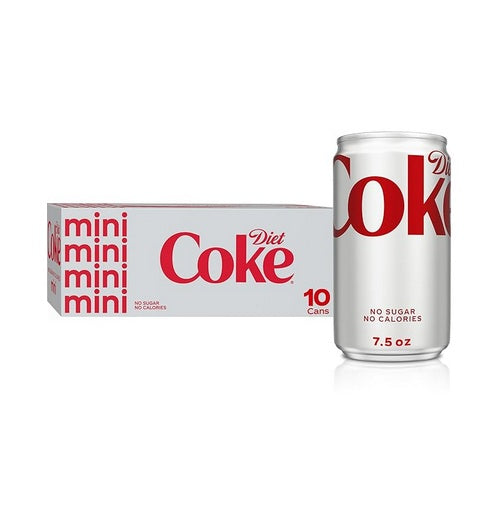 10-Pack Diet Coke Mini-Can 7.5oz