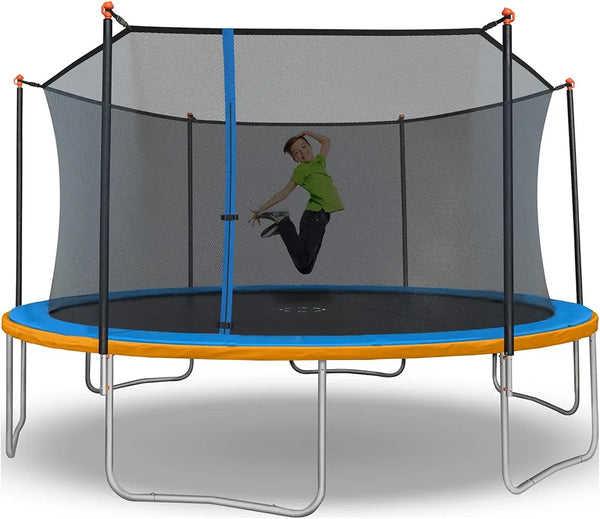 15FT Sportspower Outdoor Trampoline with Safety Enclosure Net