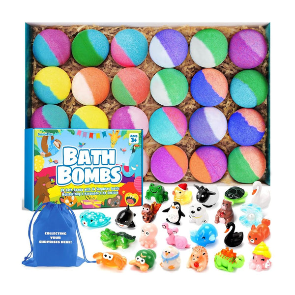 24-Pack Bath Bombs for Kids