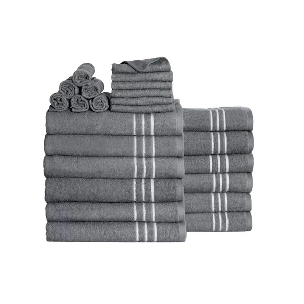 24pcs Mainstays Soft & Plush Touch Bath Towel Set