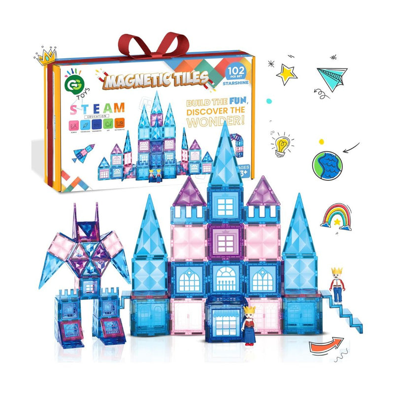 102-Piece Magnetic Tiles Set