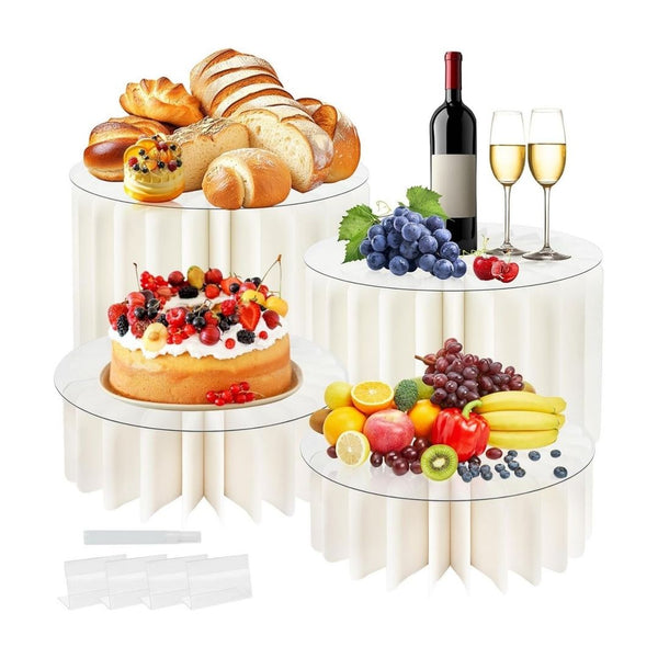 4 Foldable Buffet Riser Display Stands