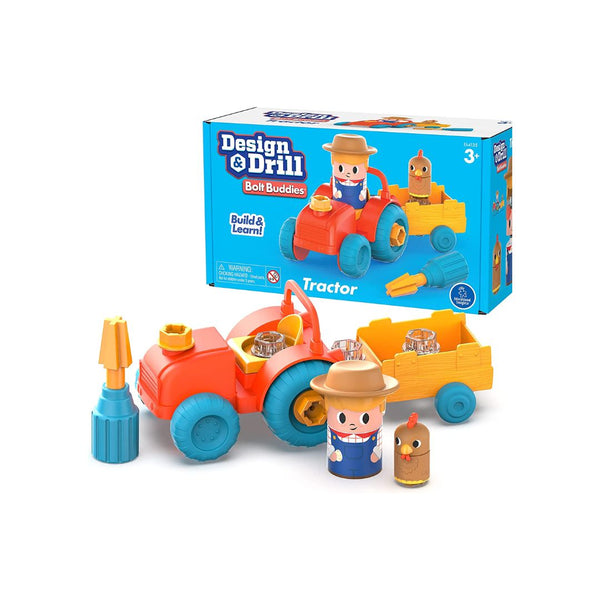 Educational Insights Design & Drill Bolt Buddies Tractor