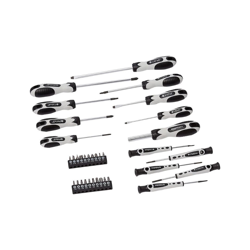 34-Piece Magnetic Tip Screwdriver Set - Slotted, Phillips, Star
