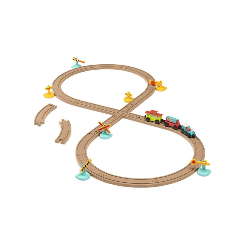 Battat 29 Pc Train Track Play Set with Trains and Accessories