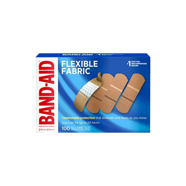 100 piece Of Band-Aid Brand Flexible Fabric Adhesive Bandages