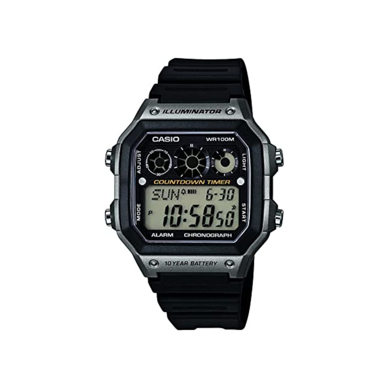 Casio Men's AE-1300WH-8AVCF Illuminator Digital Display Quartz Black Watch