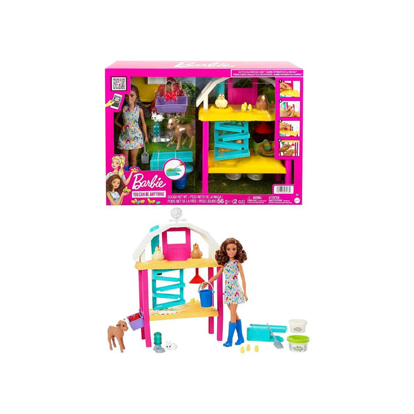 Barbie Doll & Playset, Hatch & Gather Egg Farm