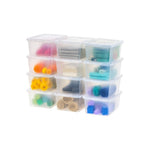 IRIS USA Stackable Nestable 17 Qt. Plastic Storage Container Bins with ...