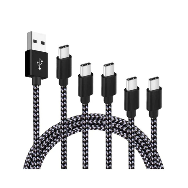5 USB Type C Fast Charging Cables