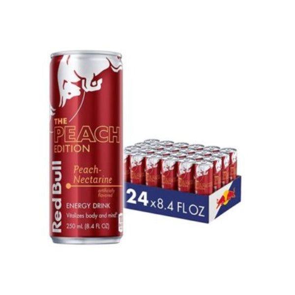 Red Bull Energy Drink, Peach Edition,8.4 Fl Oz (Pack of 24)