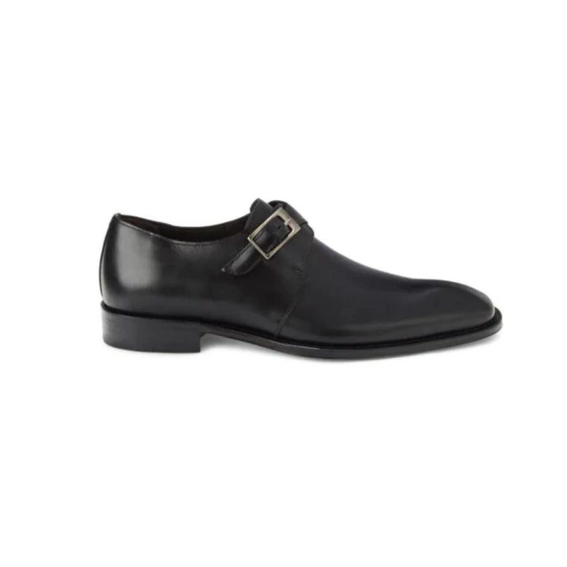 Mezlan Leather Monk Strap Derby Shoes