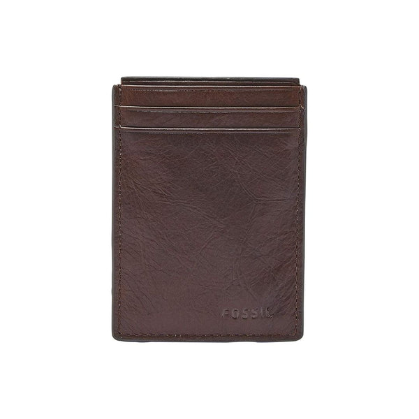 Fossil Men’s Leather Minimalist Card Case with Money Clip Fro