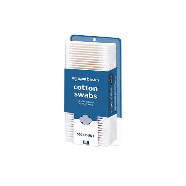 500-Count Amazon Basics Cotton Swabs