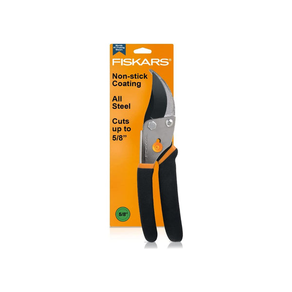 Fiskars Bypass Pruning Shears 5/8” Garden Clippers - Plant Cutting Scissors