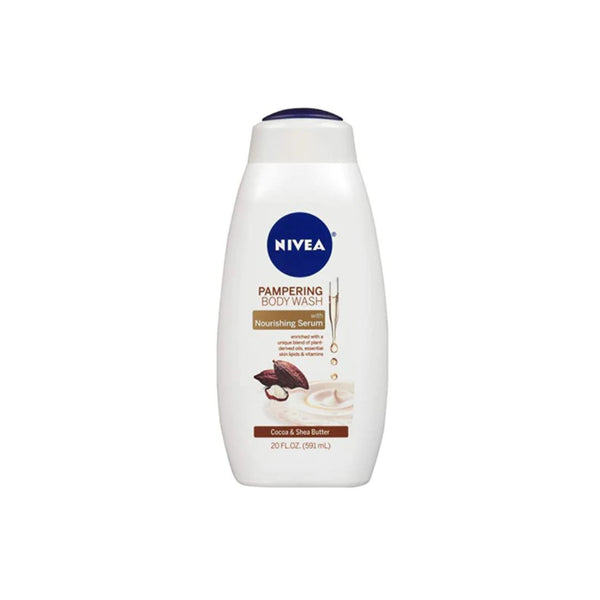 3 Bottles of NIVEA Cocoa and Shea Butter Pampering Body Wash