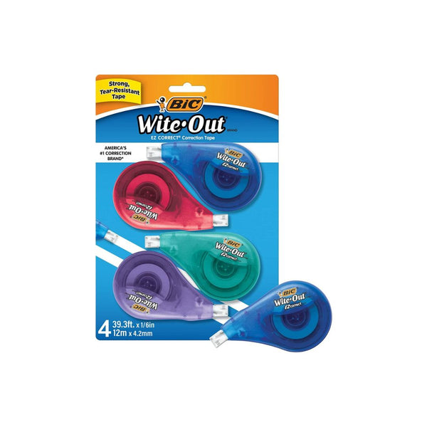 4-Count BIC Wite-Out Brand EZ Correct Correction Tape
