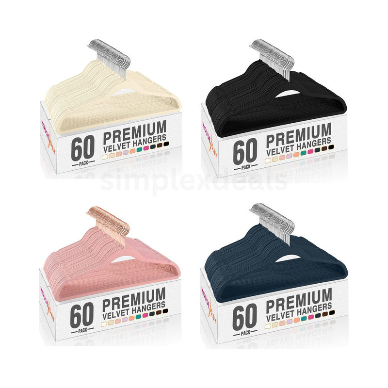 60-Pack Velvet Hangers