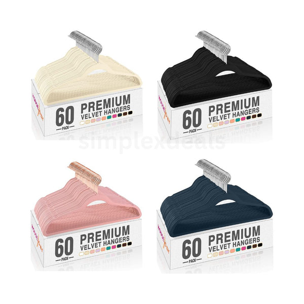 60-Pack Velvet Hangers