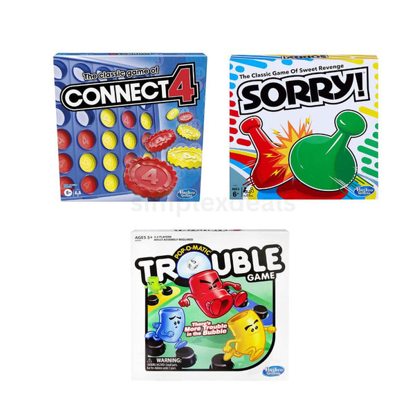 Connect 4, Sorry! Game, Trouble Game Or Candy Land