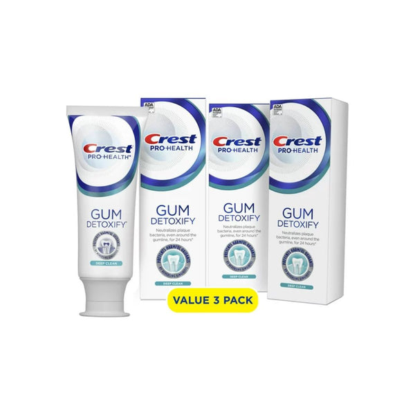 3 Pack Crest Pro-Health Gum Detoxify Toothpaste