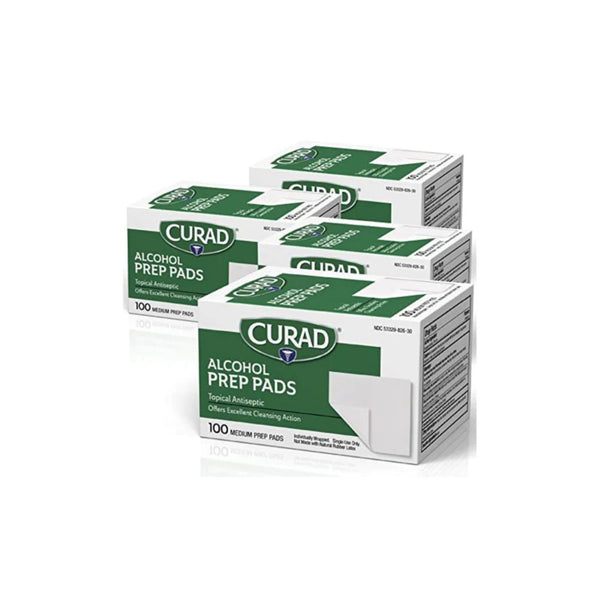4-Pack 100-Count Curad Alcohol Prep Pads