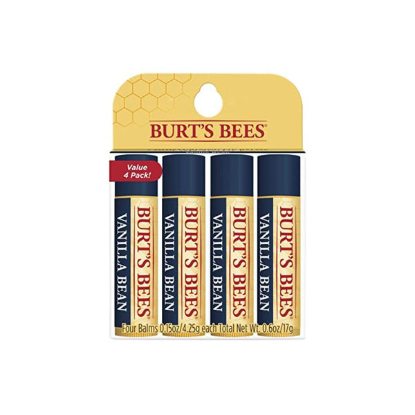 4 Tubes Of Burt’s Bees 100% Natural Vanilla Bean Moisturizing Lip Balm