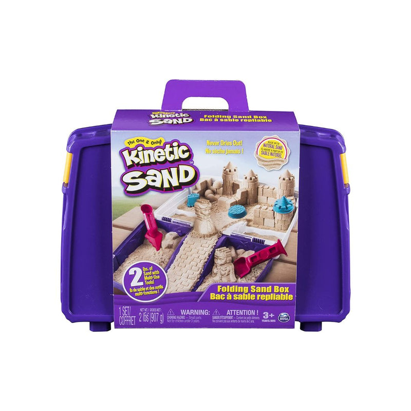 Kinetic Sand, Folding Sand Box with 2lbs of All-Natural – simplexdeals