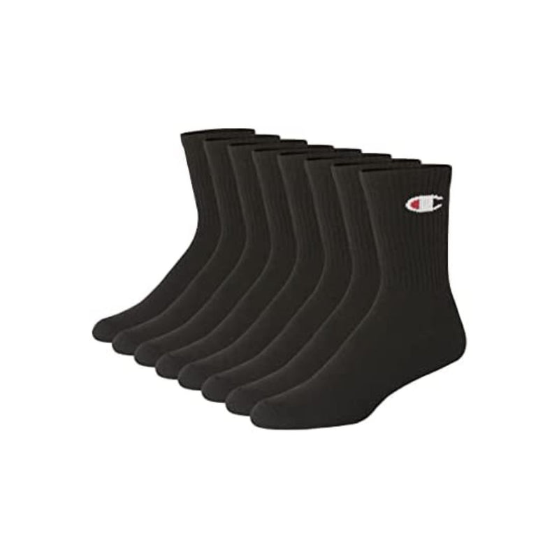 Champion Men’s Double Dry Moisture Wicking Crew Socks (8 Pack)