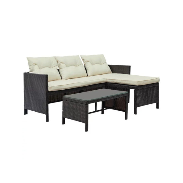 3 Piece Sectional Patio Furniture Set