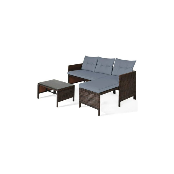 3 Piece Patio Sofa Conversation Set (3 Colors)