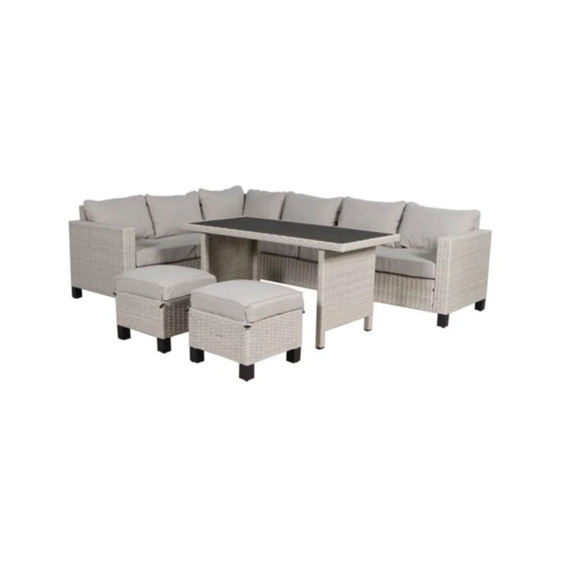 5-Piece Outdoor Furniture Wicker Sectional Dining Set