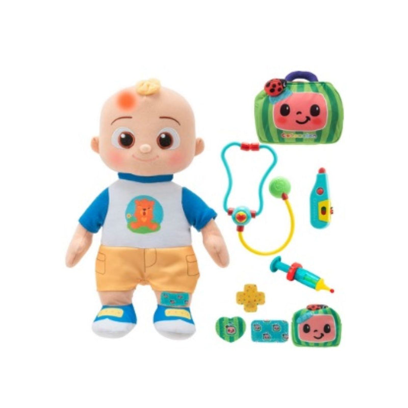 CoComelon Boo Boo JJ Deluxe Feature Plush, Includes Doctor Checkup Ba