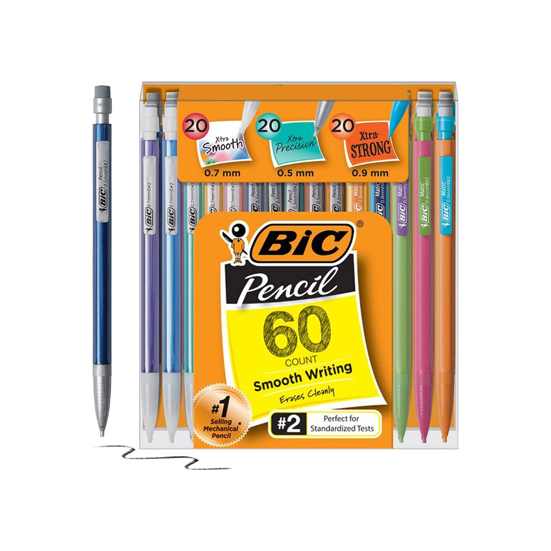 BIC Variety Pack Assorted Sizes Mechanical Pencils (60 Count ...