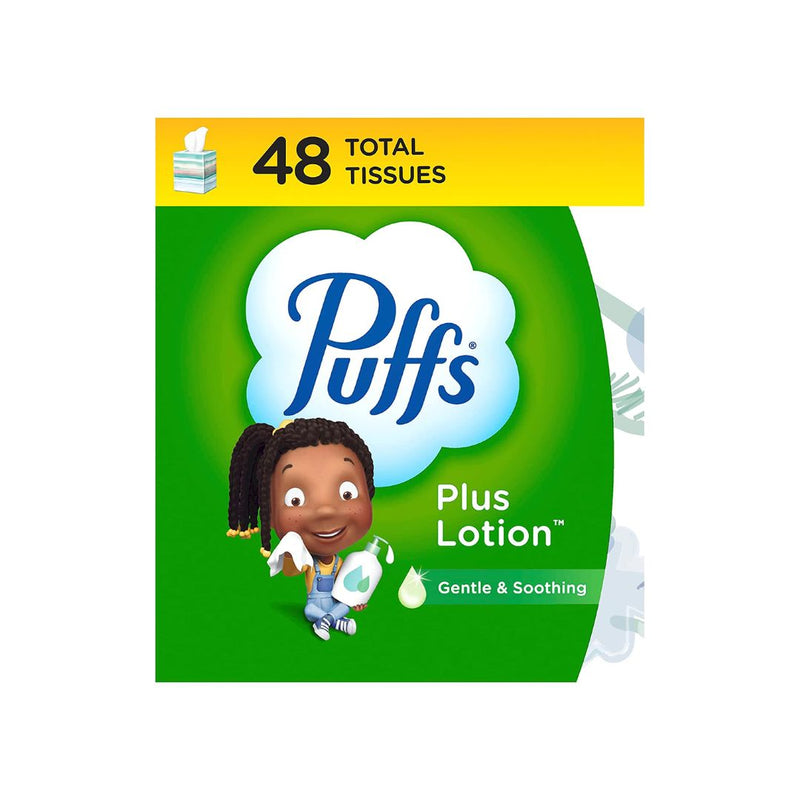 2 Boxes of Puffs Plus Lotion Facial Tissues (48 Tissues Per Box)