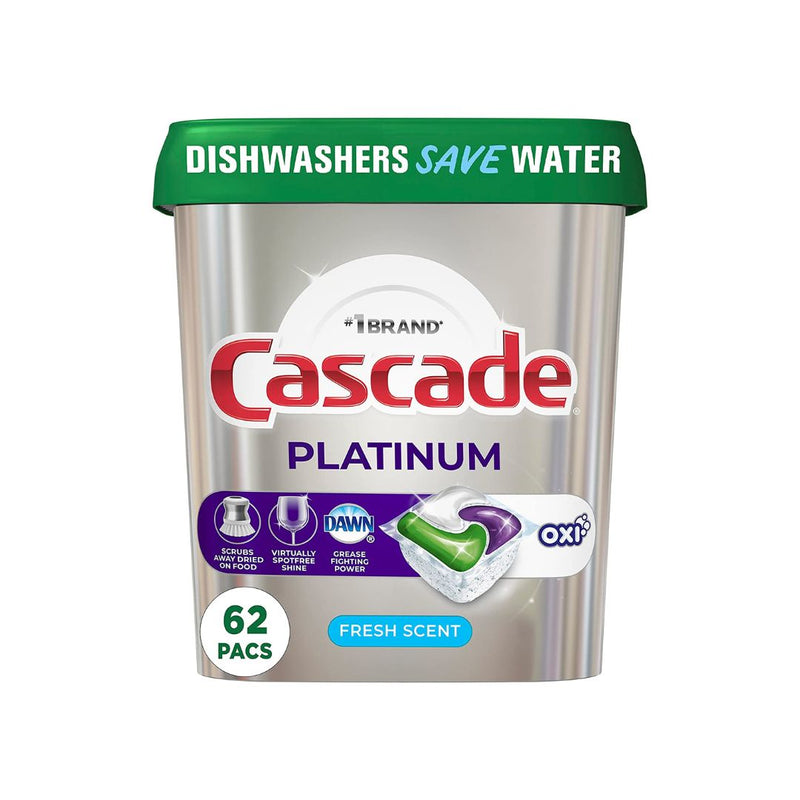 62 Cascade Platinum Dishwasher Detergent Pods