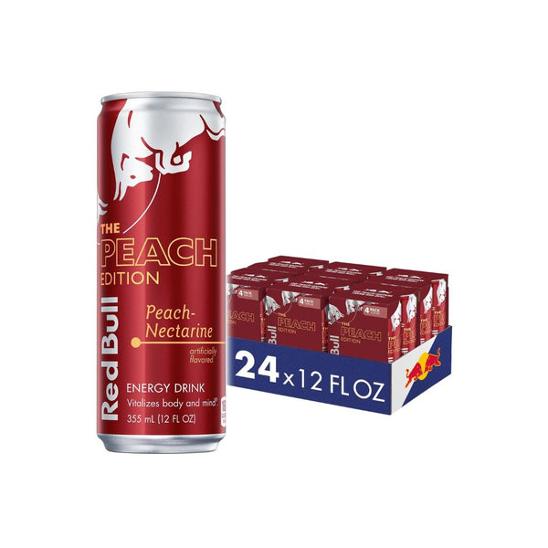 24-Pack Red Bull Peach Edition Energy Drink, 12 Fl Oz