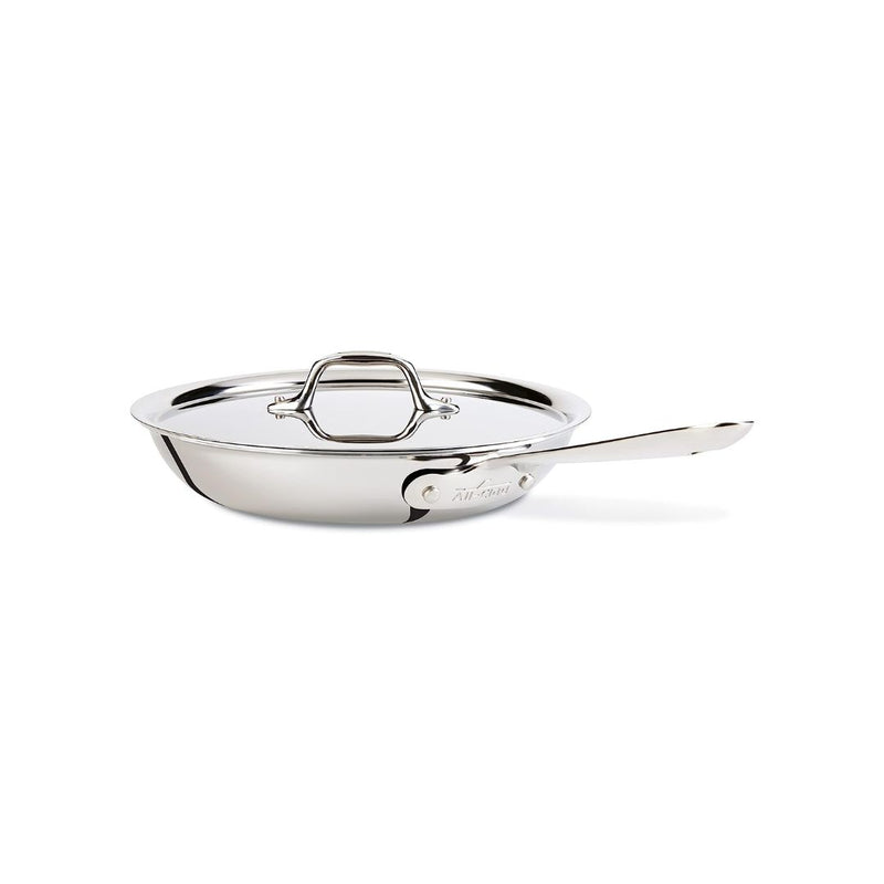 All-Clad D3 3-Ply Stainless Steel Fry Pan with Lid